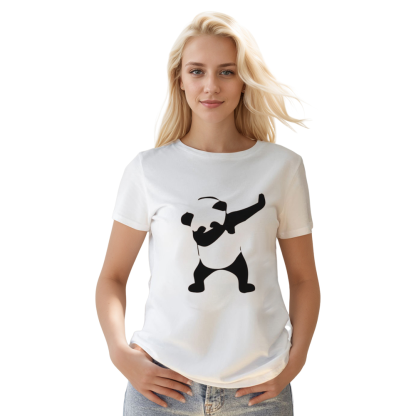 Adult Unisex Dance Panda Wild Animals Nature Lover White T-shirt Costume