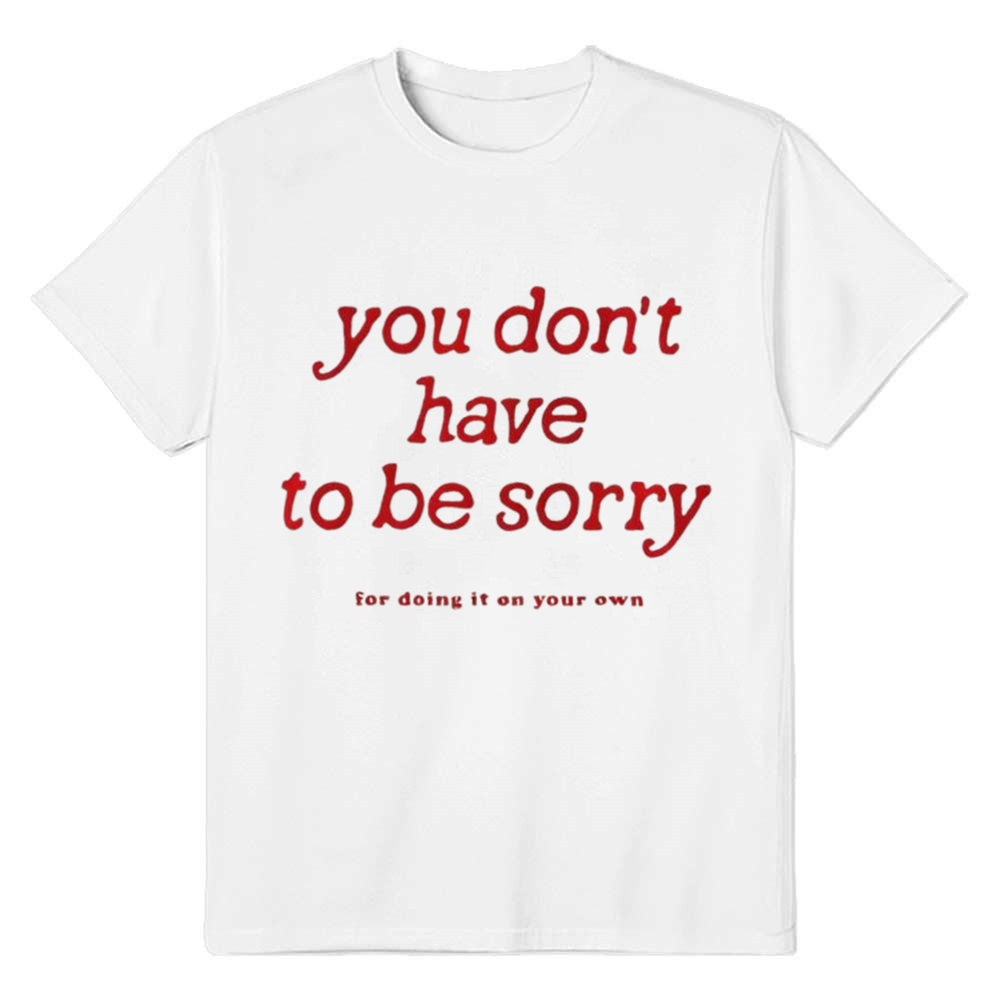 Adult Women Summer Fashion Letter No Regrets White T-shirt Costume