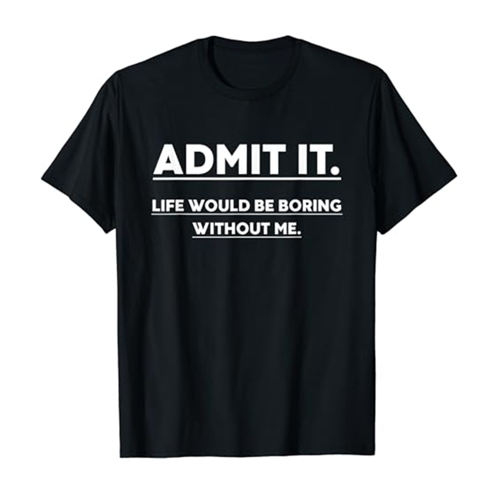 Adult Unisex Admit It Black Short Sleeve T-shirt Outfits Top Costume