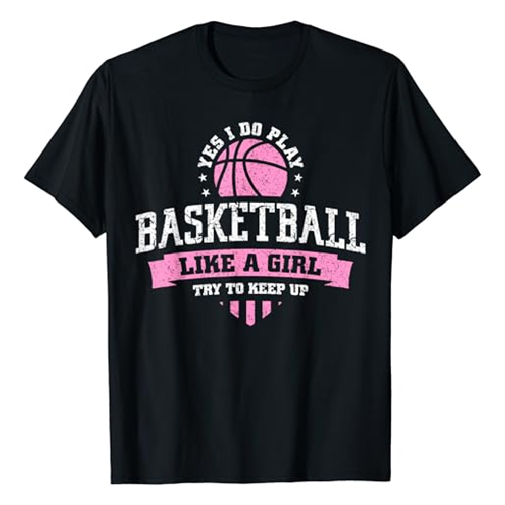 Adult Unisex Yes I Do Play Basketball Lover Black T-shirt Costume