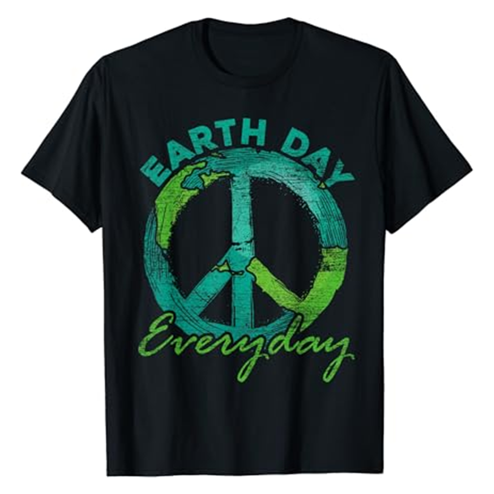 Adult Piece Everyday Earth Day Black Short Sleeve T-shirt Outfits Top Costume