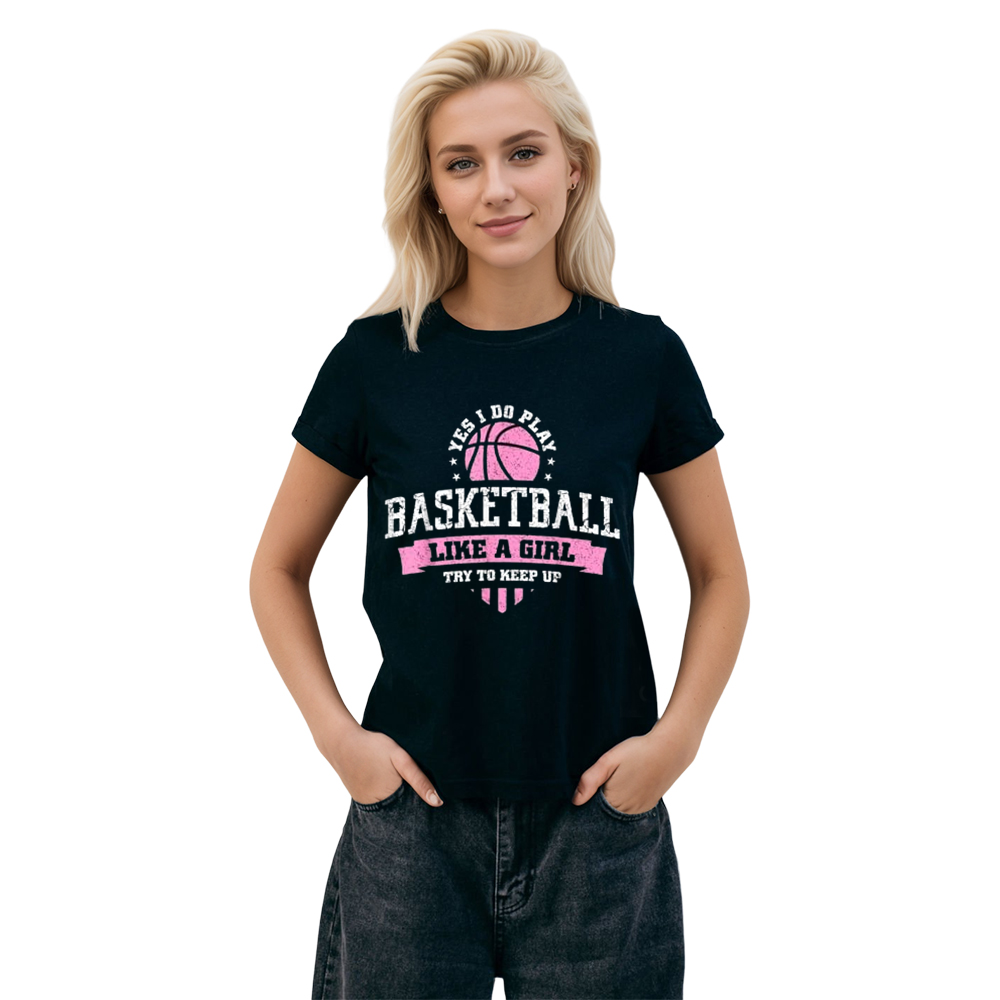 Adult Unisex Yes I Do Play Basketball Lover Black T-shirt Costume