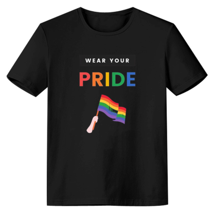 Adult Unisex Wear Your Pride Month Black T-shirt Costume