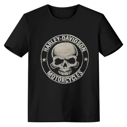 Adult Unisex Horror Skull Halloween Black T-shirt Costume