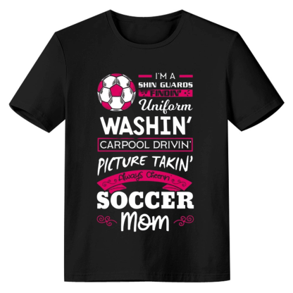Adult Unisex Football I'm A Shin Guards Soccer Lover Black T-shirt Costume