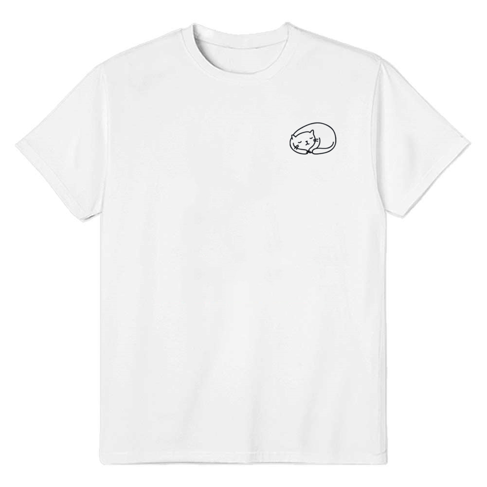 Adult Unisex Cat Owner Pet Lover White T-shirt Costume