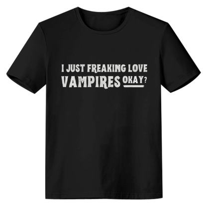 Adult Unisex Vampire Clothing Halloween Black T-shirt Costume