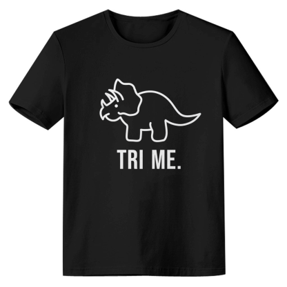 Adult Unisex Dinosaur Animals Lover Black T-shirt Costume