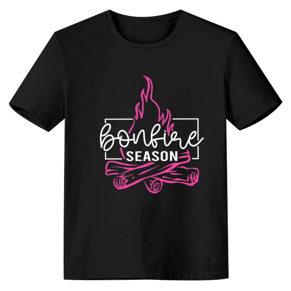 Adult Unisex Campfire Bonfire Night Black T-shirt Costume