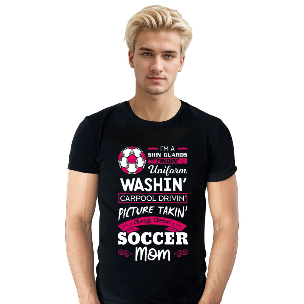 Adult Unisex Football I'm A Shin Guards Soccer Lover Black T-shirt Costume