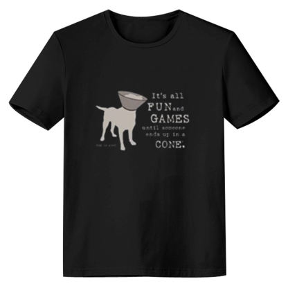 Adult Unisex Dog Is Good Funny Pet Animals Black T-shirt Costume