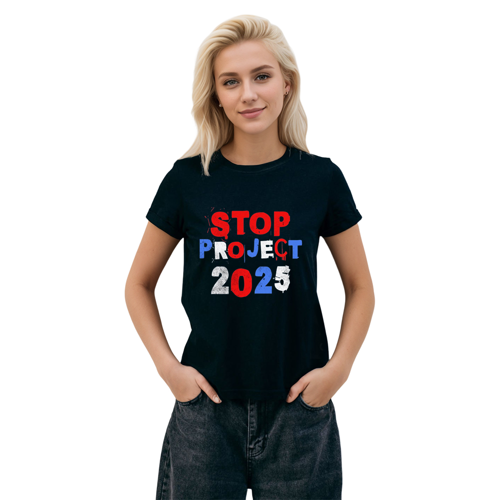 Adult Unisex Stop Project 2025 New Year Black Festival T-shirt