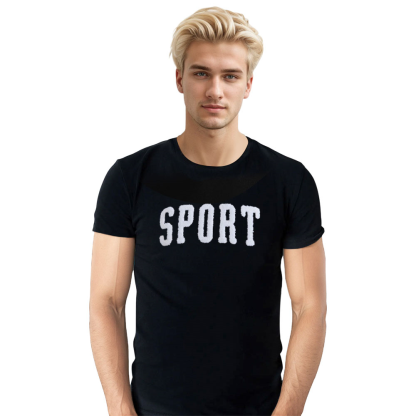 Adult Unisex Letter Sport Black T-shirt Costume