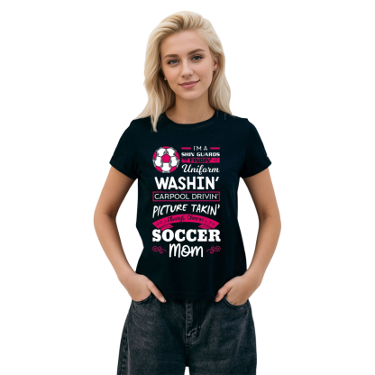 Adult Unisex Football I'm A Shin Guards Soccer Lover Black T-shirt Costume
