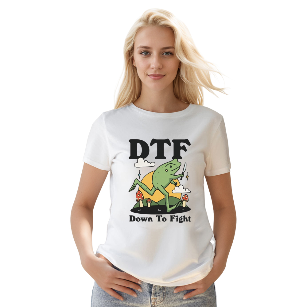 Adult UnisexDTF Funny Frog Animals Lover White T-shirt Costume
