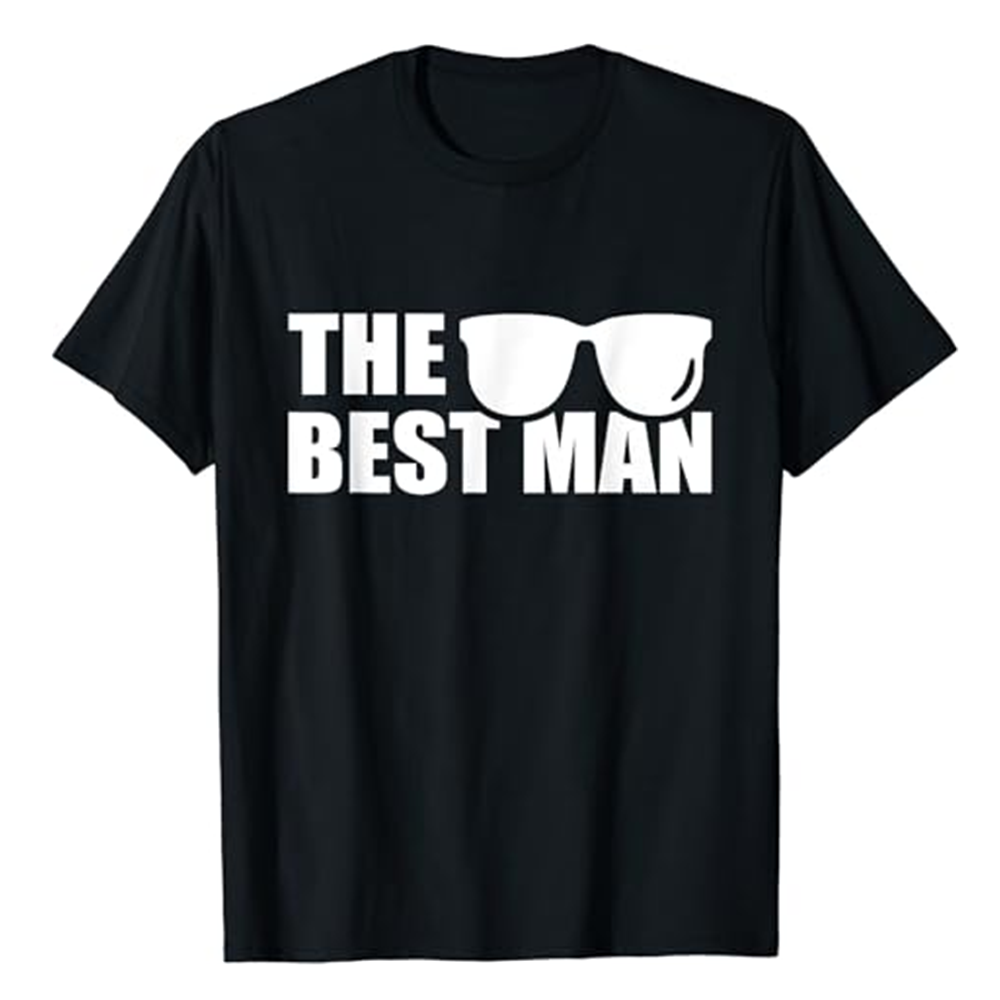 Adult Unisex The Best Man Bachelor Party Black T-shirt Costume