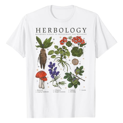 Adult Herbology Plants Science Nature Lover White Short Sleeve T-shirt Outfits Top Costume