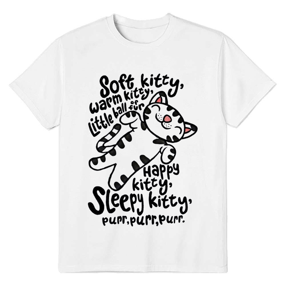 Adult Unisex Warm Cute Cat Pet Lover White T-shirt Costume