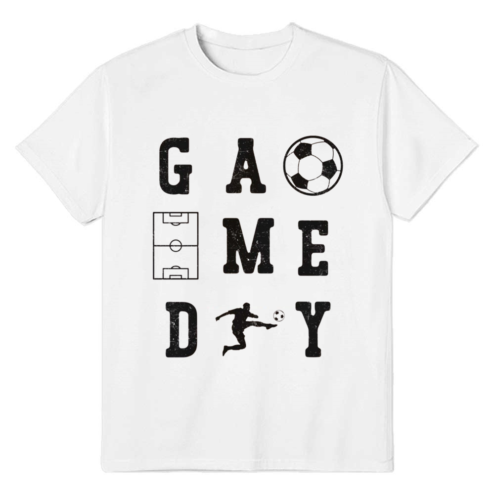 Adult Unisex Football Soccer Game Day Lover White T-shirt Costume