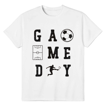 Adult Unisex Football Soccer Game Day Lover White T-shirt Costume