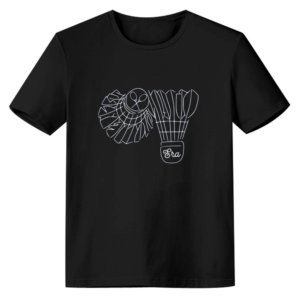 Adult Unisex Badminton Softstyle Black Sport T-shirt Costume