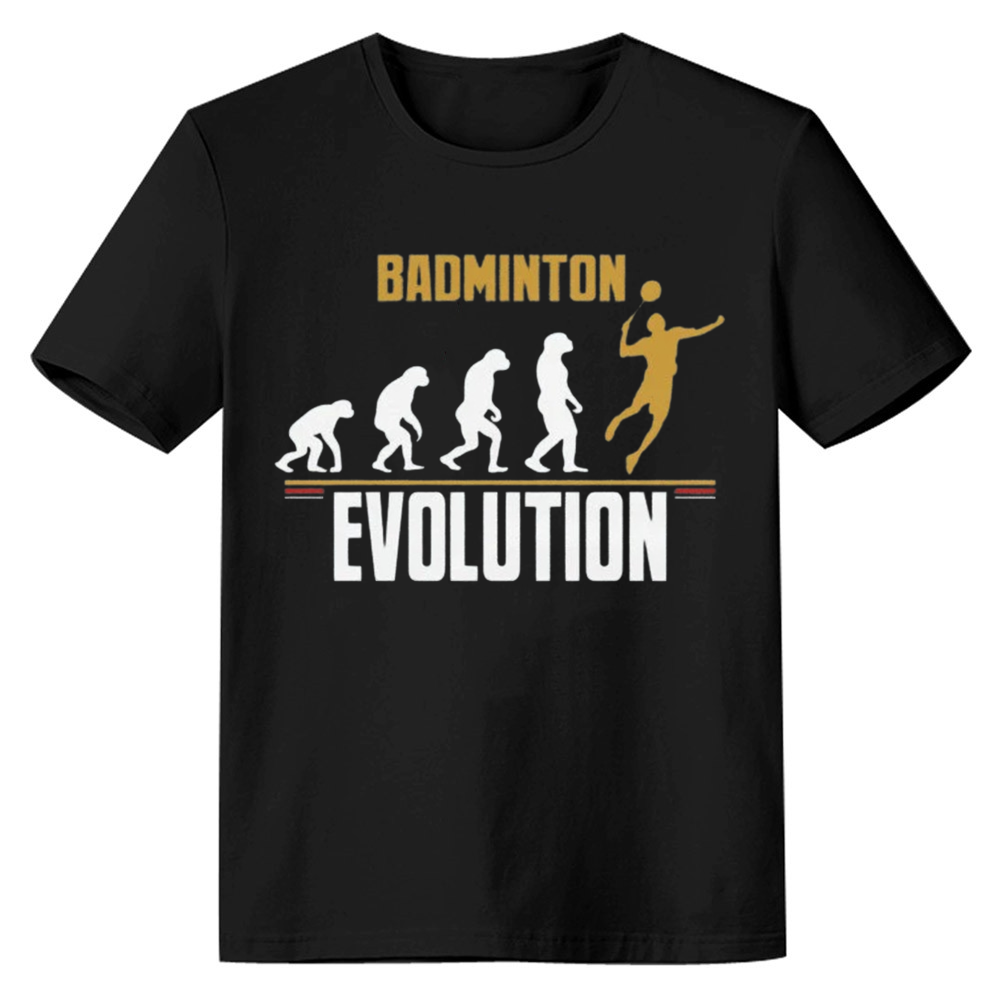 Adult Unisex Badminton Evolution Black Sport T-shirt Costume