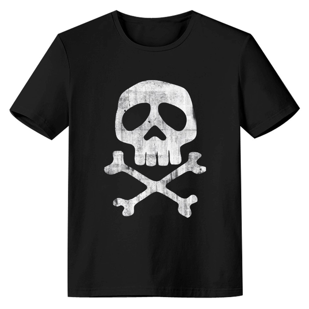 Adult Unisex Pirate Flag Pattern Black Pirate Lover T-shirt Costume