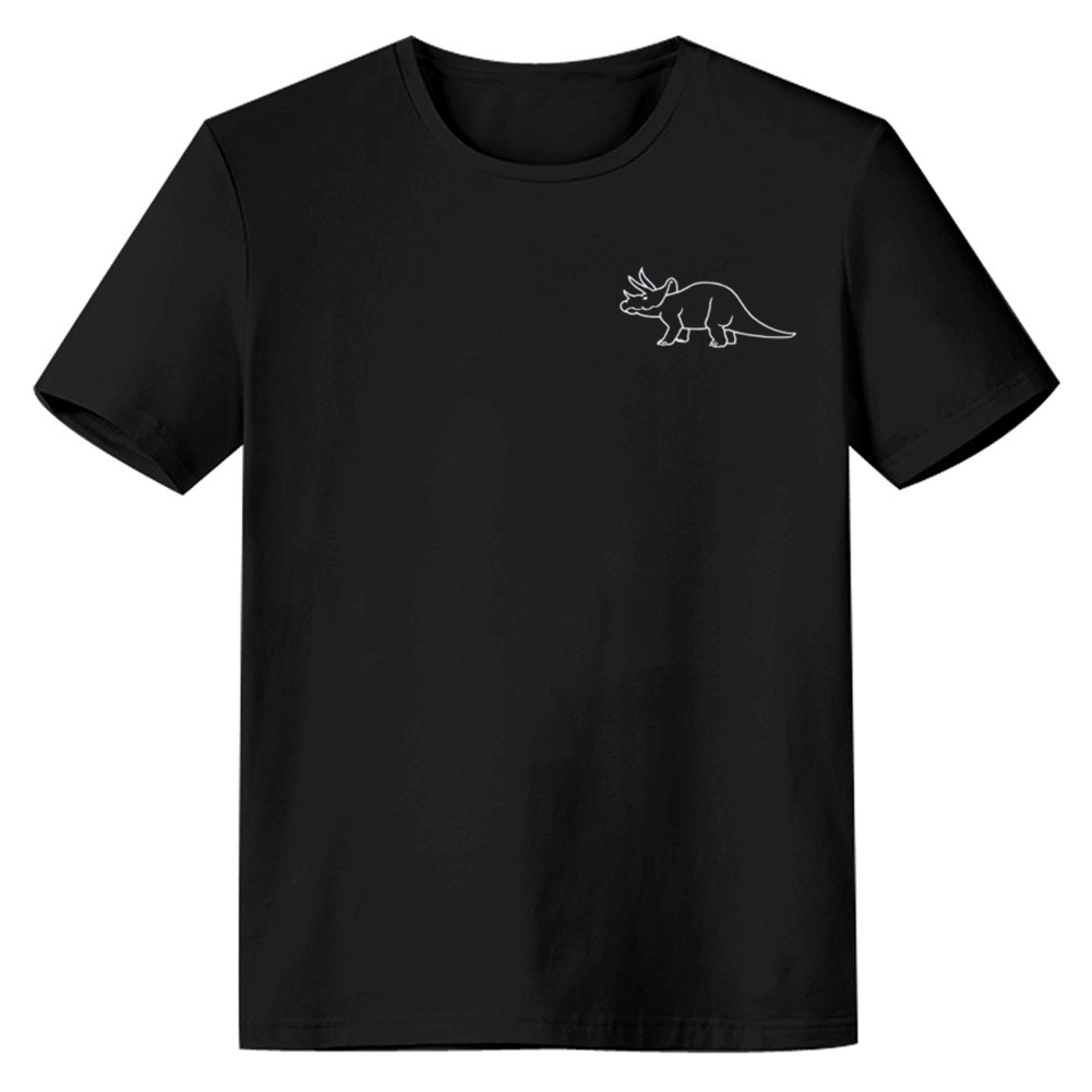 Adult Unisex Dinosaur Jurassic Animals Lover Black T-shirt Costume