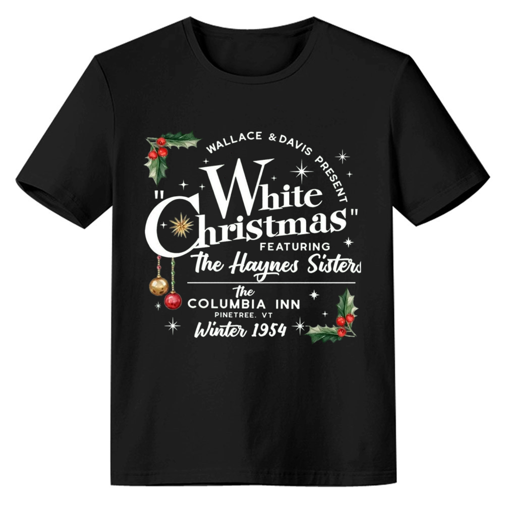 Adult Unisex Xmas Christmas Festival Black T-shirt Costume