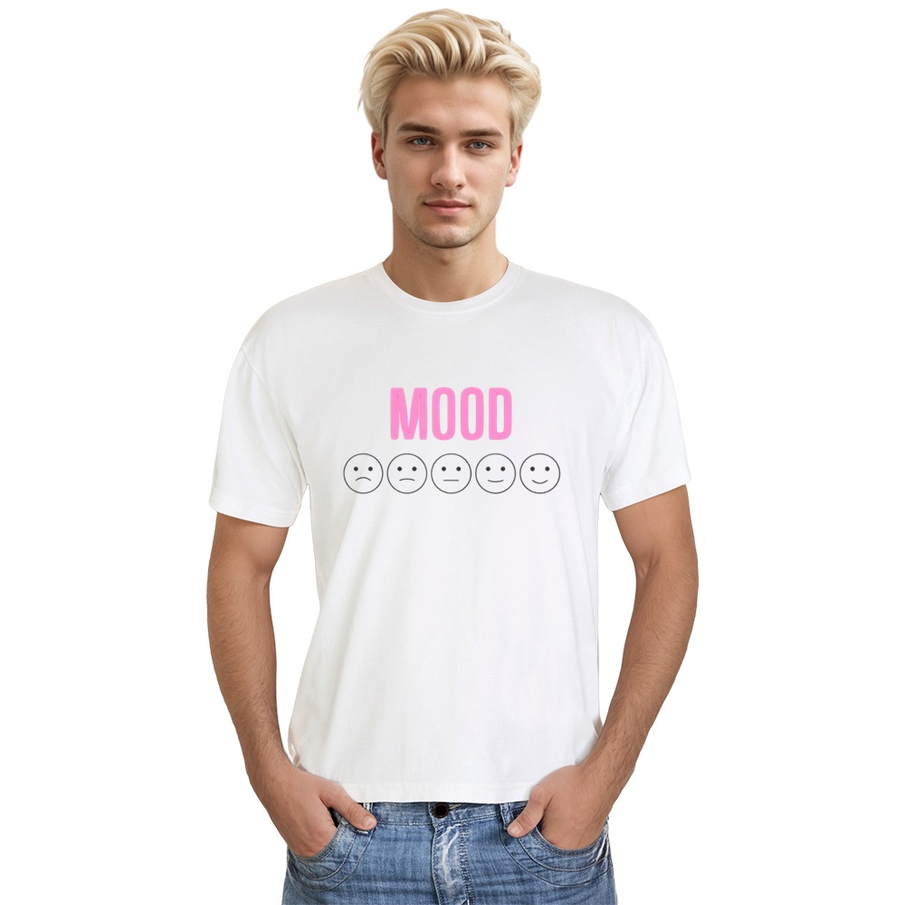 Adult Unisex Mood Perfect Gift Idea Emotion White T-shirt Costume