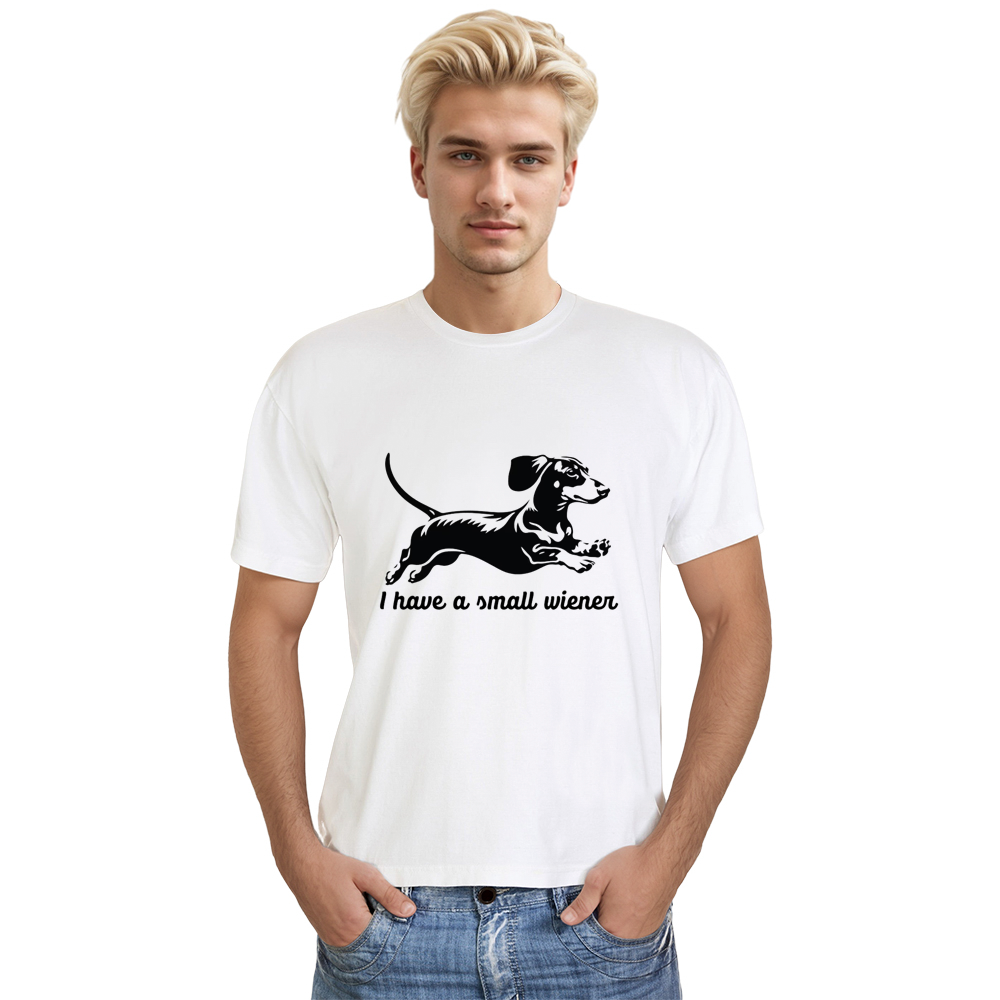 Small Wiener Dog Animals Lover Adult Unisex White T-shirt