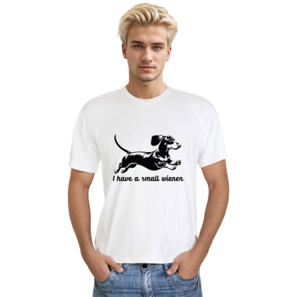 Small Wiener Dog Animals Lover Adult Unisex White T-shirt