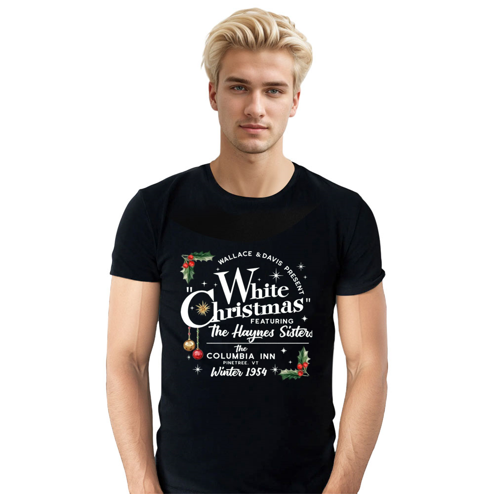 Adult Unisex Xmas Christmas Festival Black T-shirt Costume