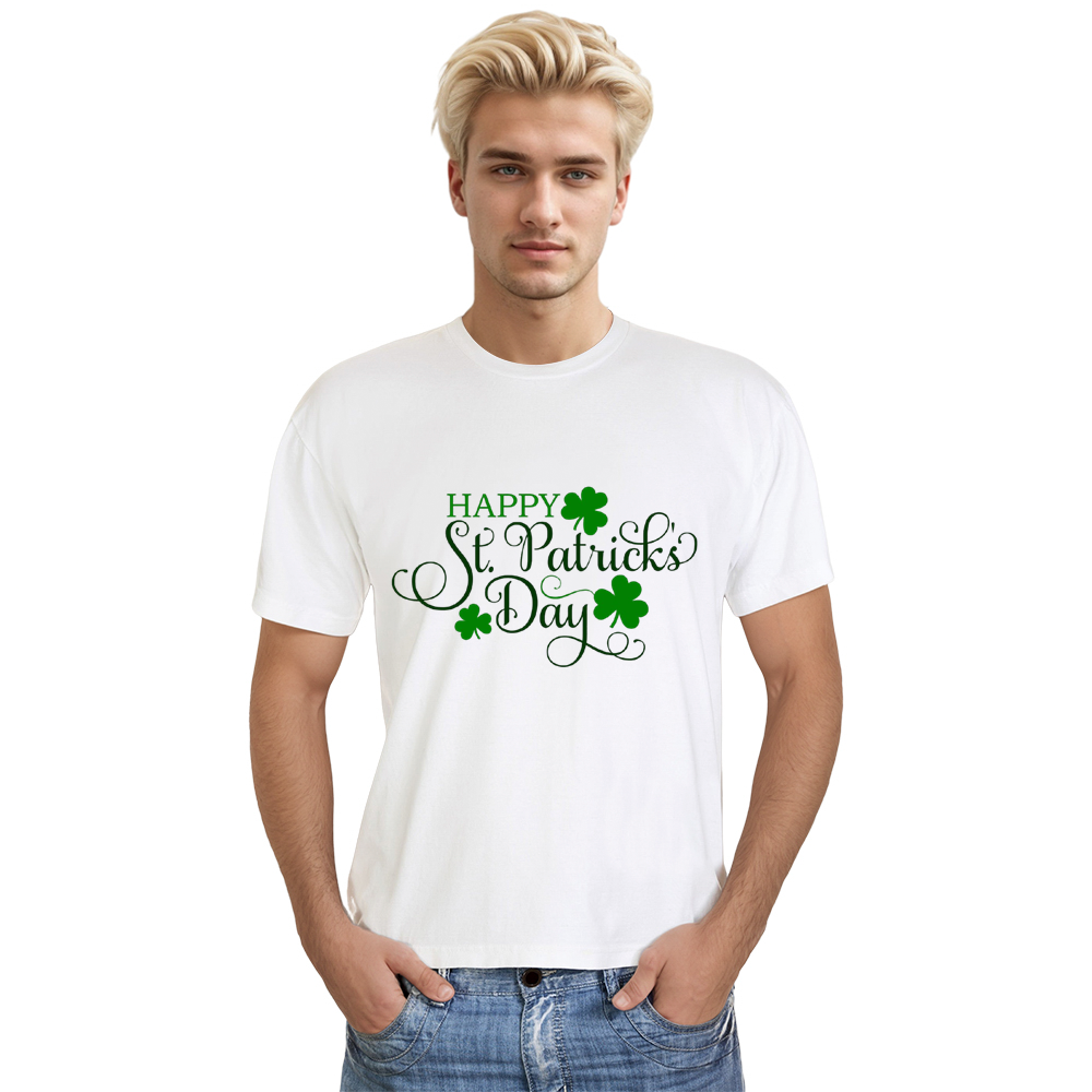 Adult Unisex St. Patrick's Day Luck Of The Irish White T-shirt