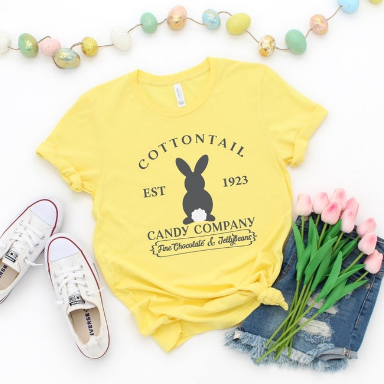 Easter Cottontail Candy Company Printed T-shirt 