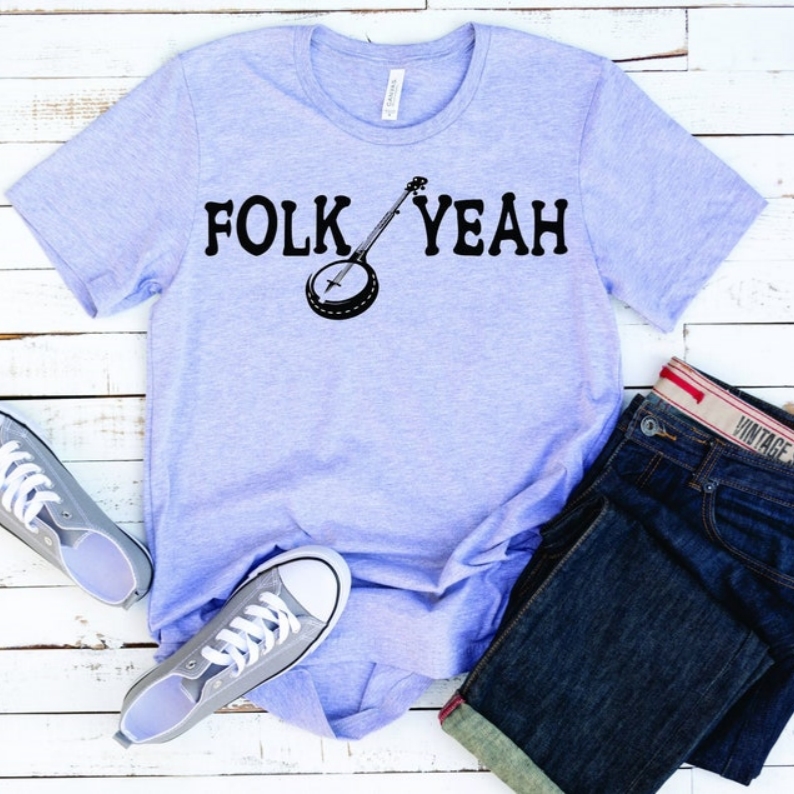 Music Festival Folk Yeah Printed T-shirt 