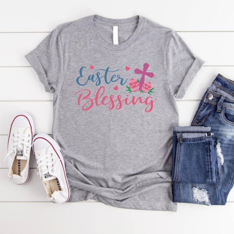 2024 Easter Blessing Printed T-shirt 