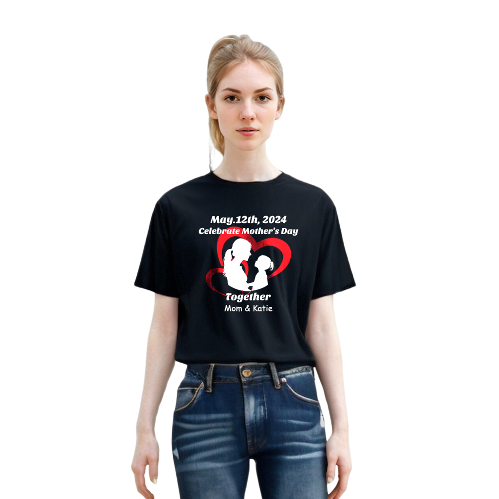 2024 Celebrate Mother's Day Together Custom Name T-Shirt