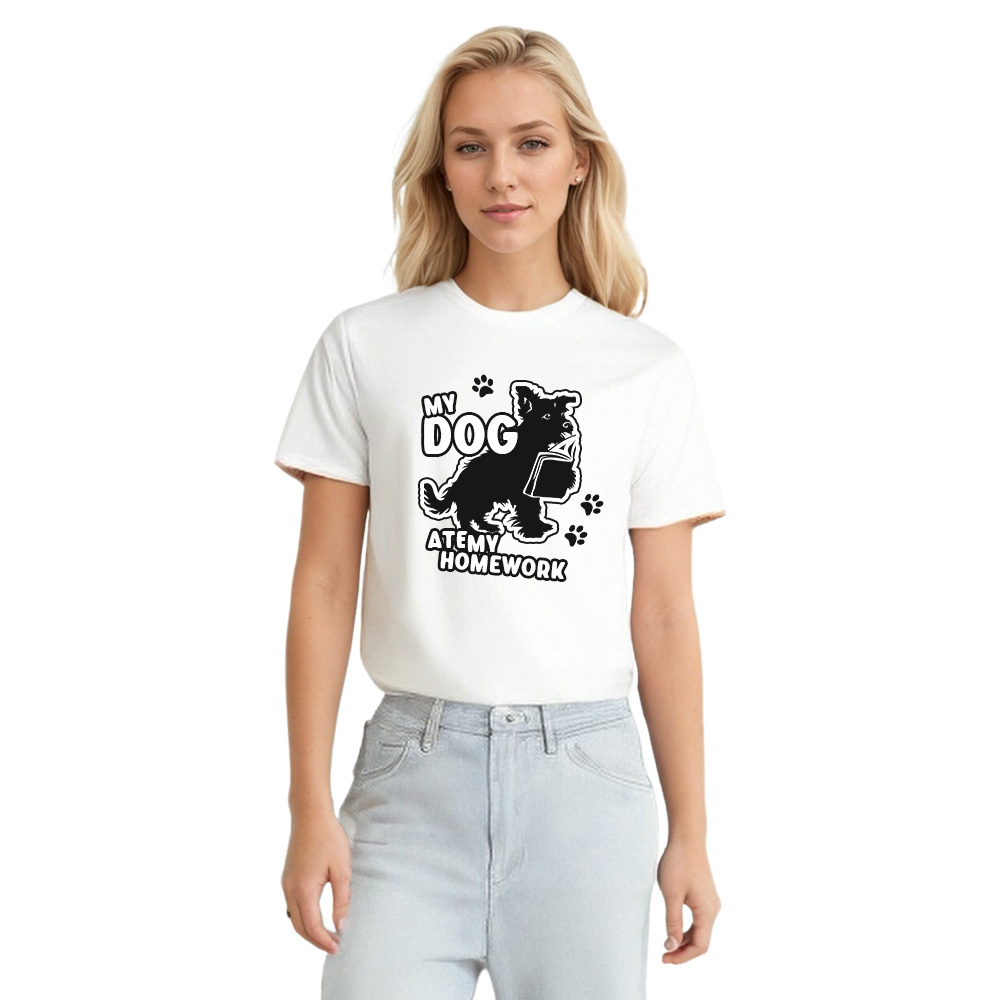 My Dog Ate My Homework Funny Pet Owner Back to School Season T-Shirt