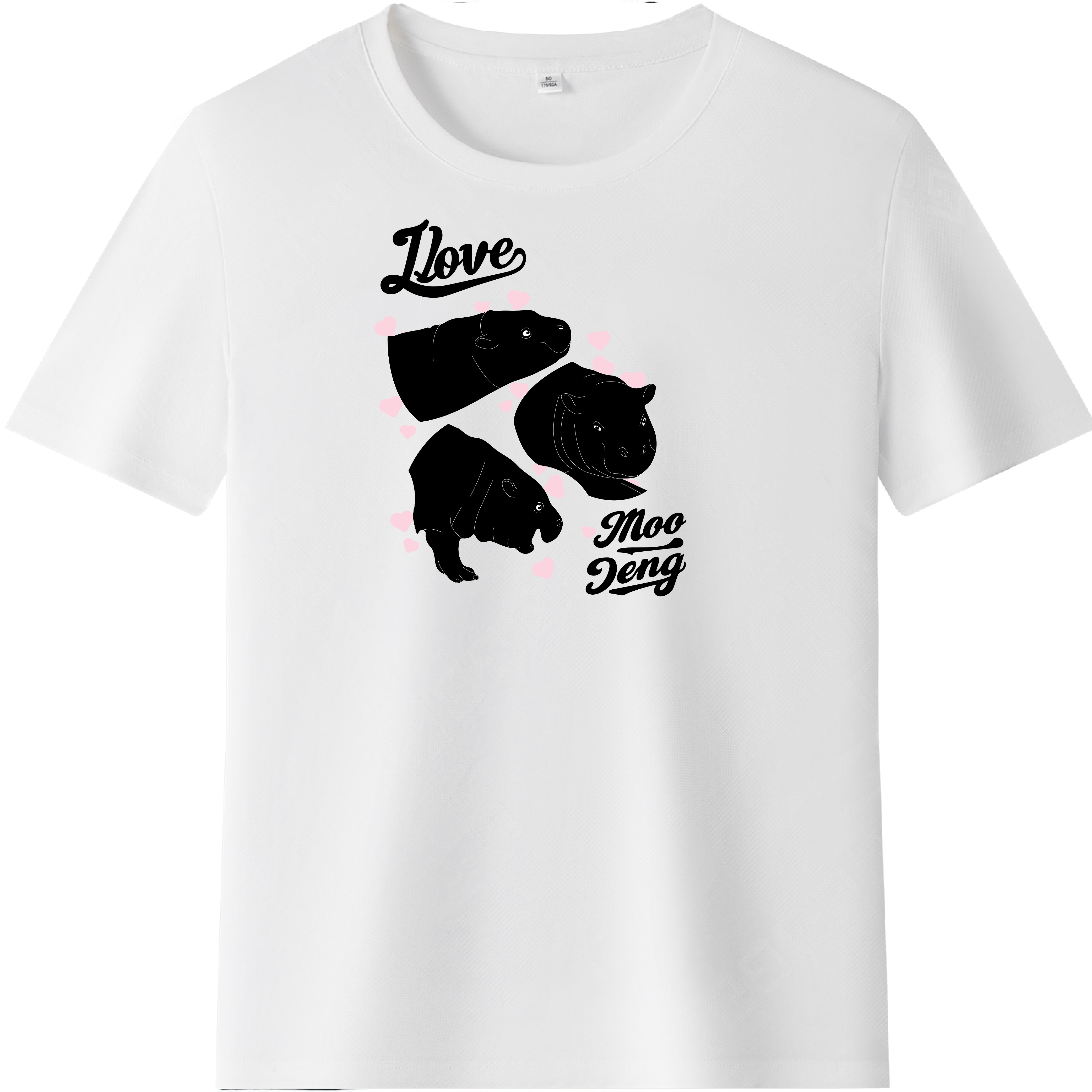 I Love Moo Deng Pygmy Hippopotamus Lover T-Shirt