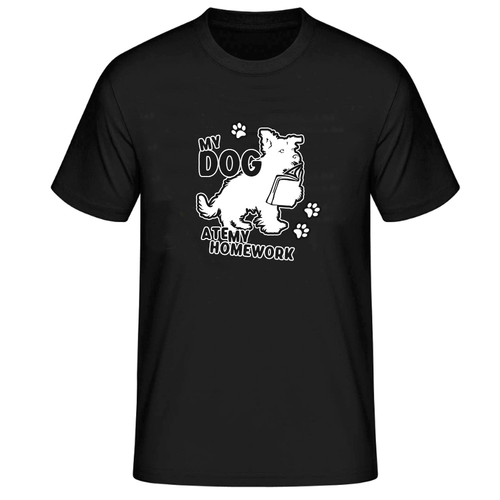 My Dog Ate My Homework Funny Pet Owner Back to School Season T-Shirt