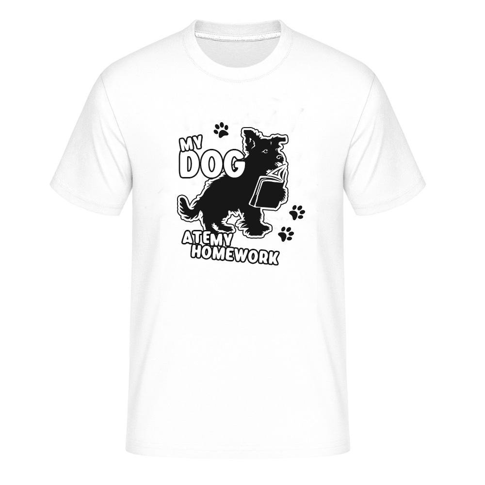 My Dog Ate My Homework Funny Pet Owner Back to School Season T-Shirt