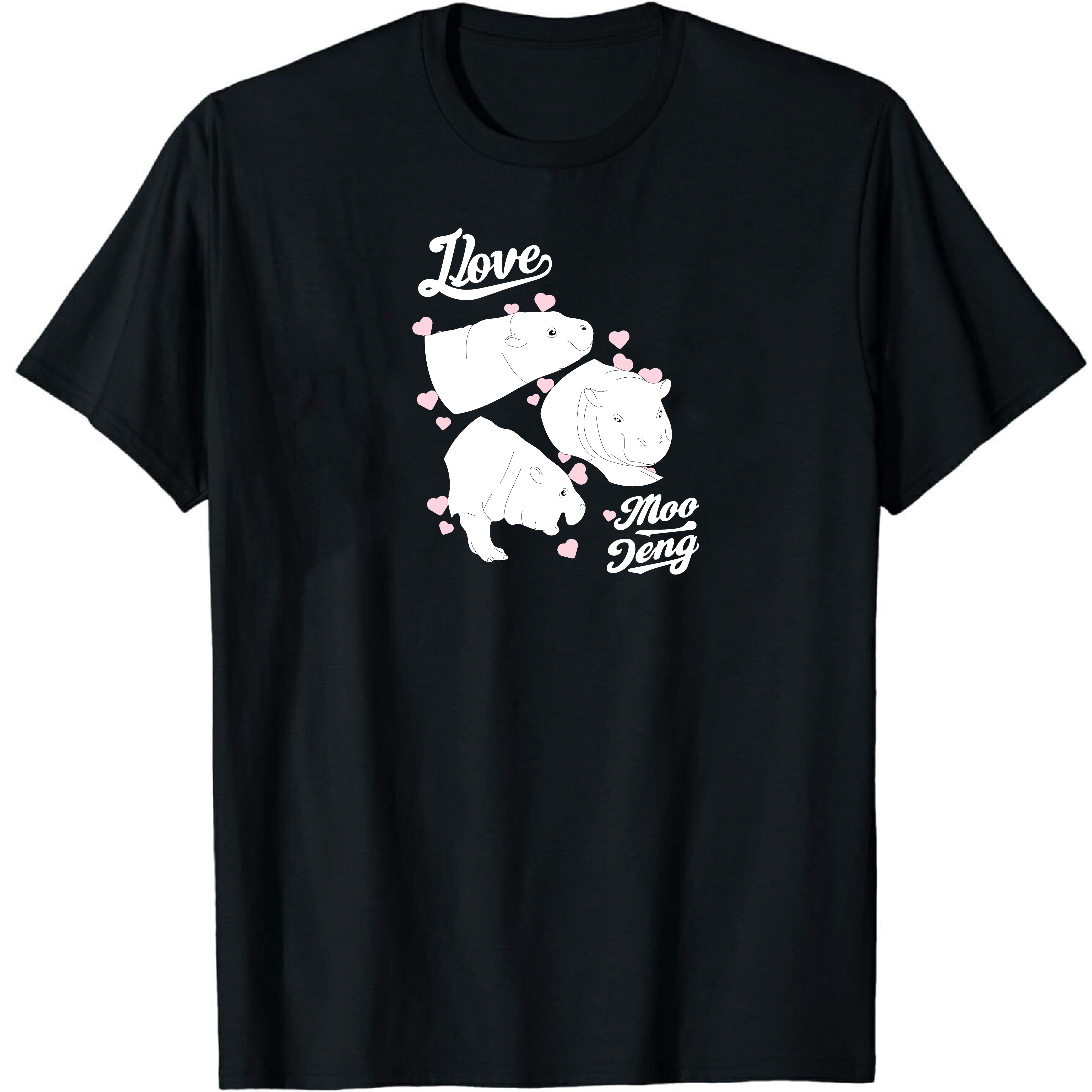 I Love Moo Deng Pygmy Hippopotamus Lover T-Shirt