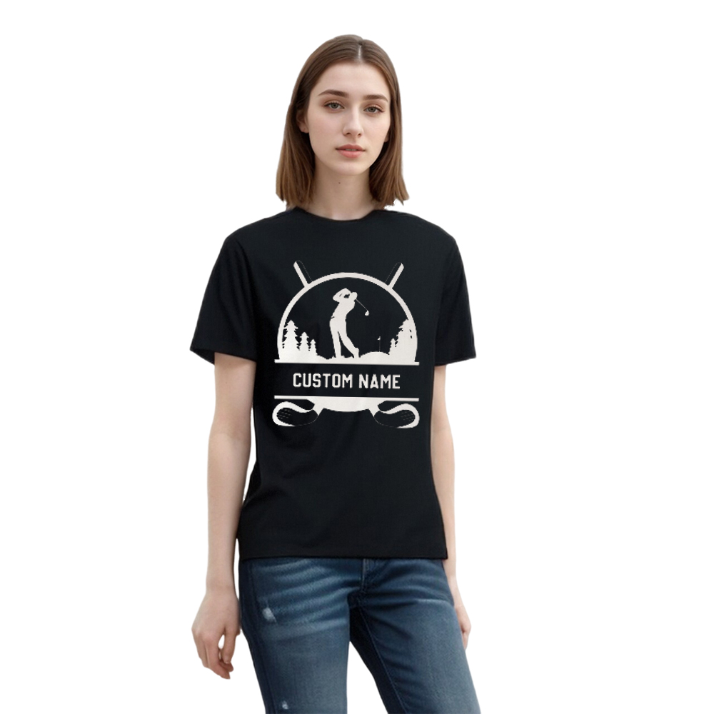 Golf Lover Present Custom Name Printed T-shirt