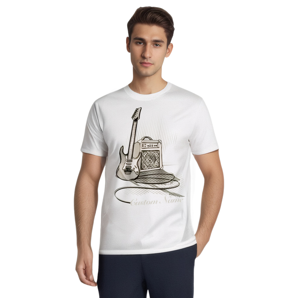 2024 Music Festival Rock N Roll Guitarist Custom Name T-shirt