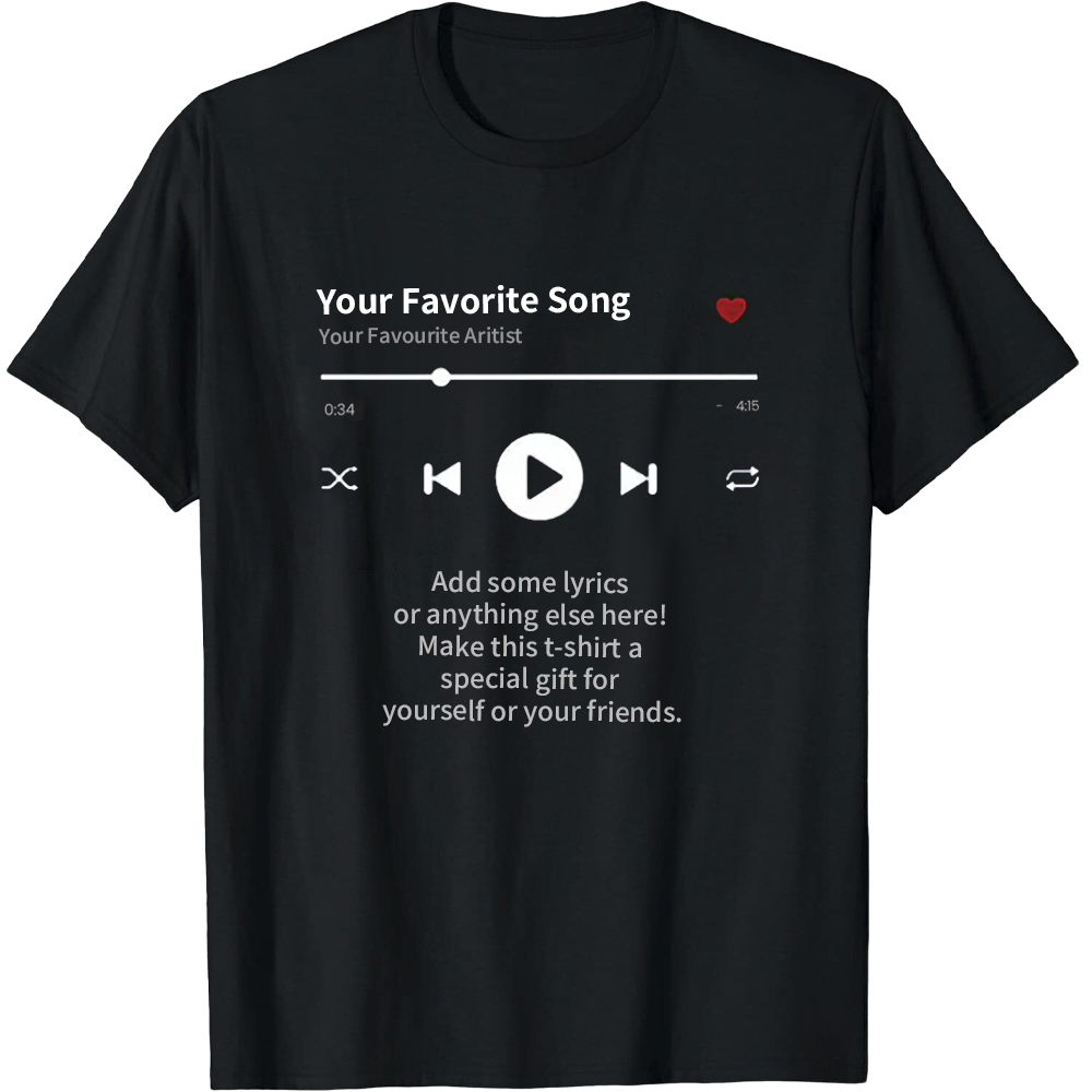 Music Festival Your Favourite Song Custom Made Printed T-shirt 