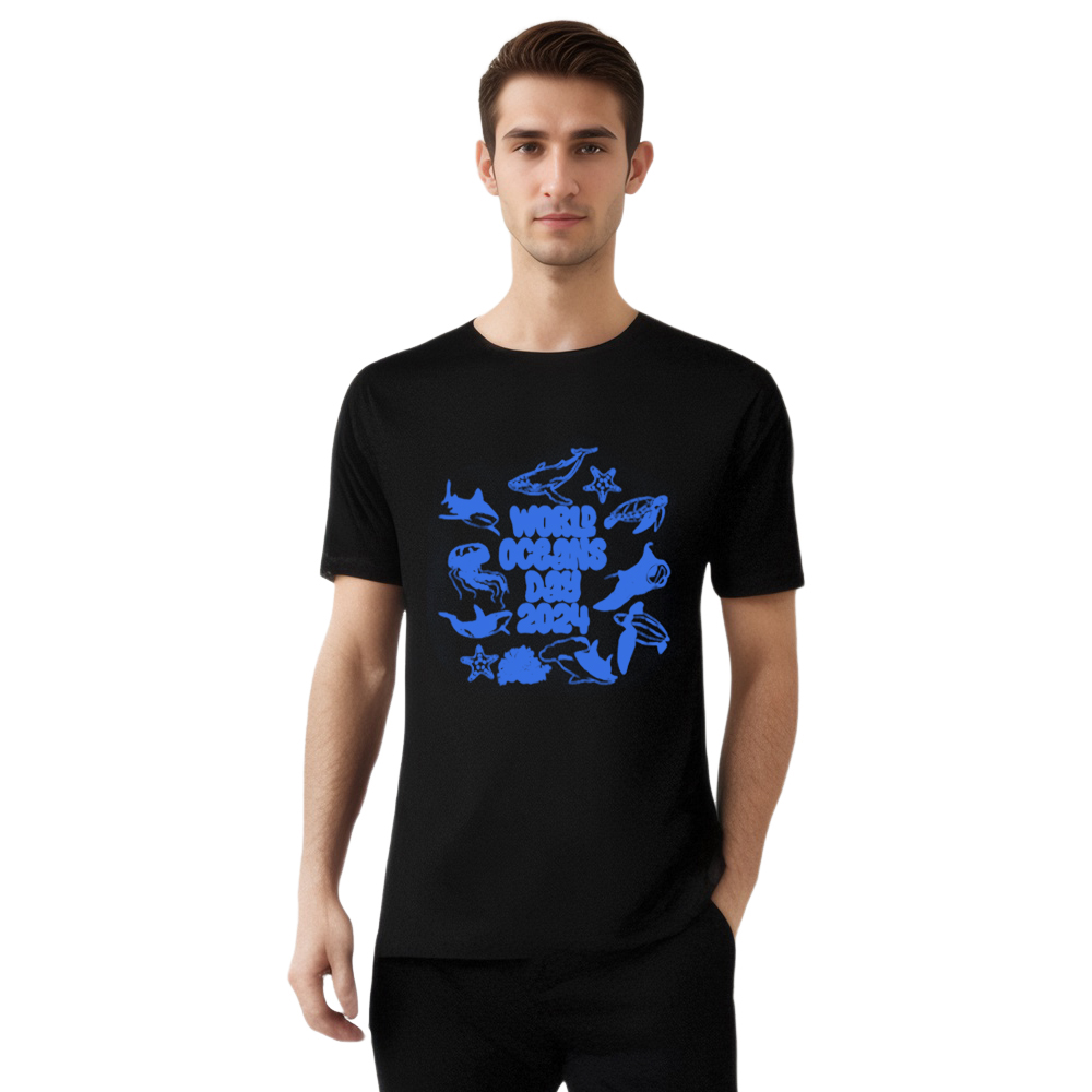 World Oceans Day 2024 Marine Organism Printed T-Shirt