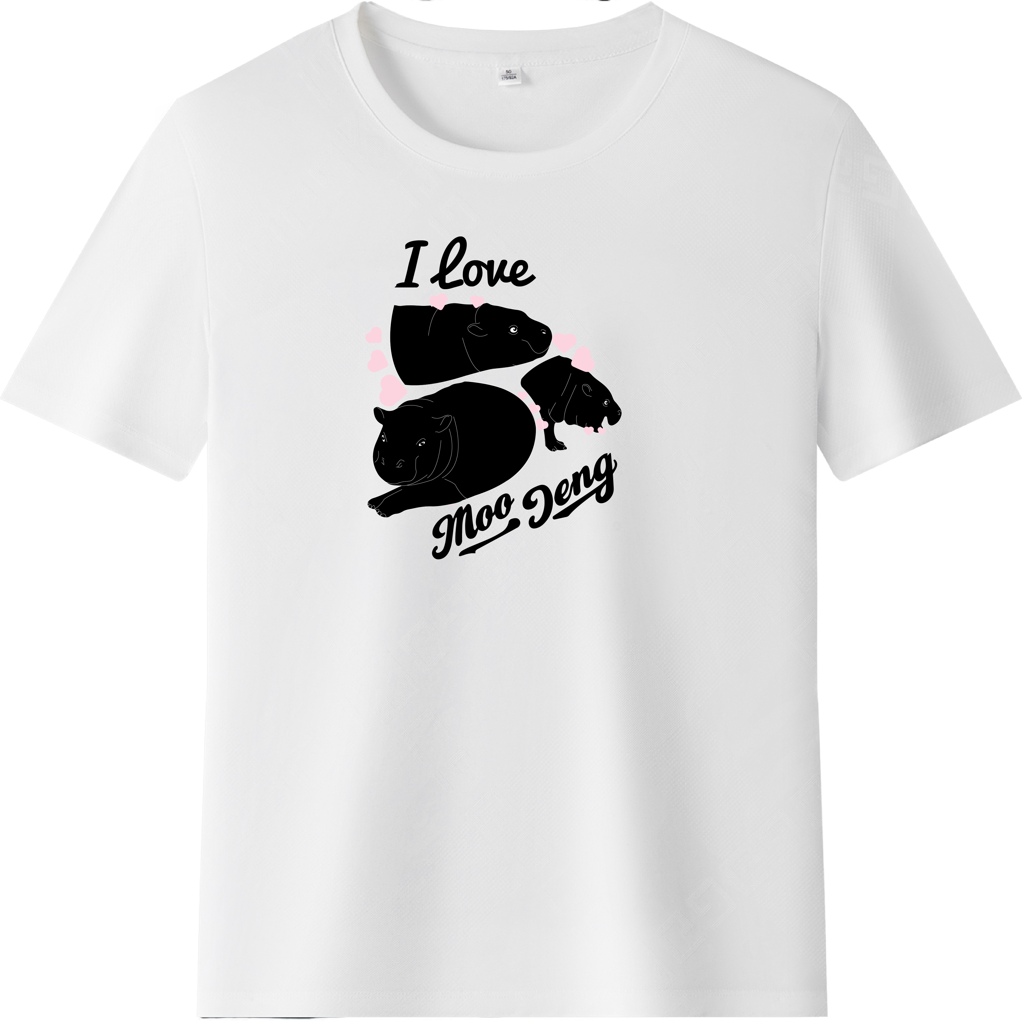 I Love Moo Deng Pygmy Hippopotamus Lover T-Shirt