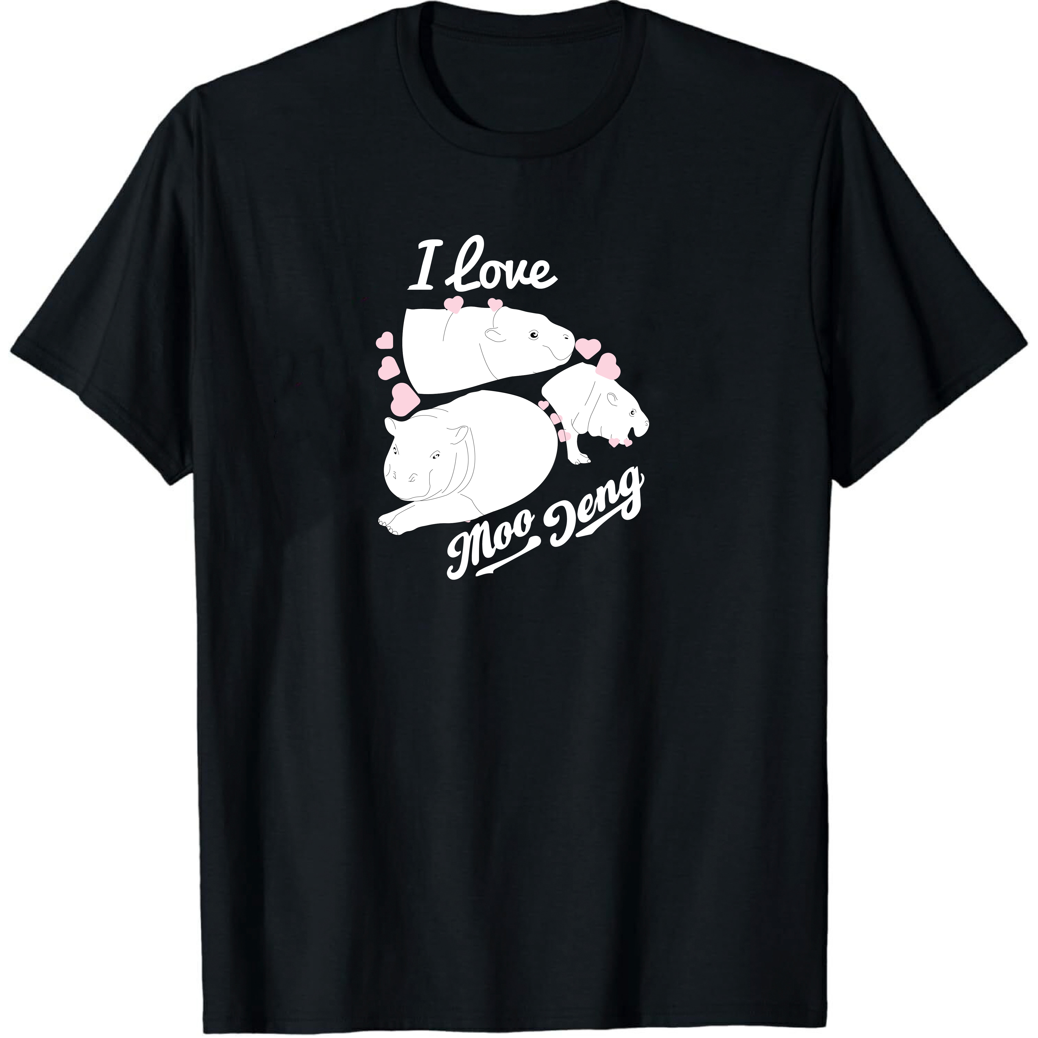 I Love Moo Deng Pygmy Hippopotamus Lover T-Shirt