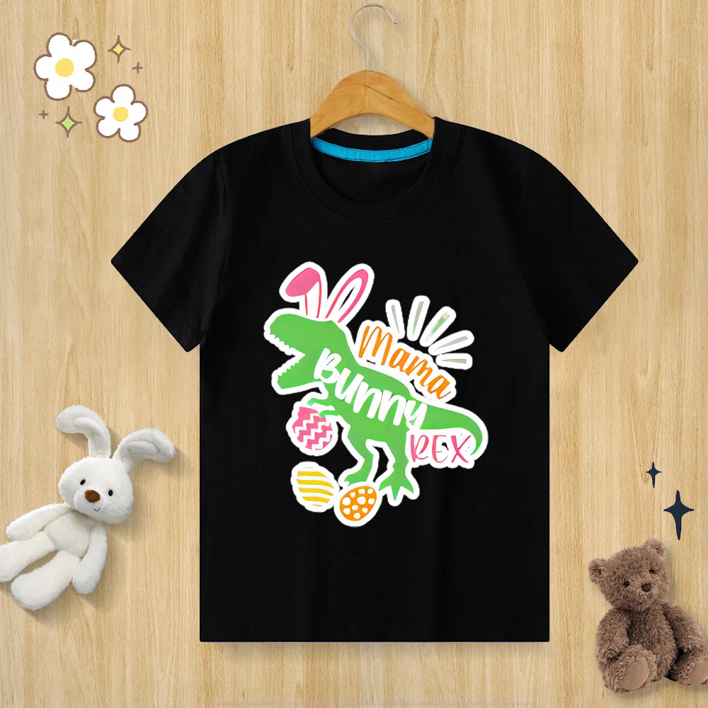 2024 Easter Mama Bunny Rex Printed T-shirt